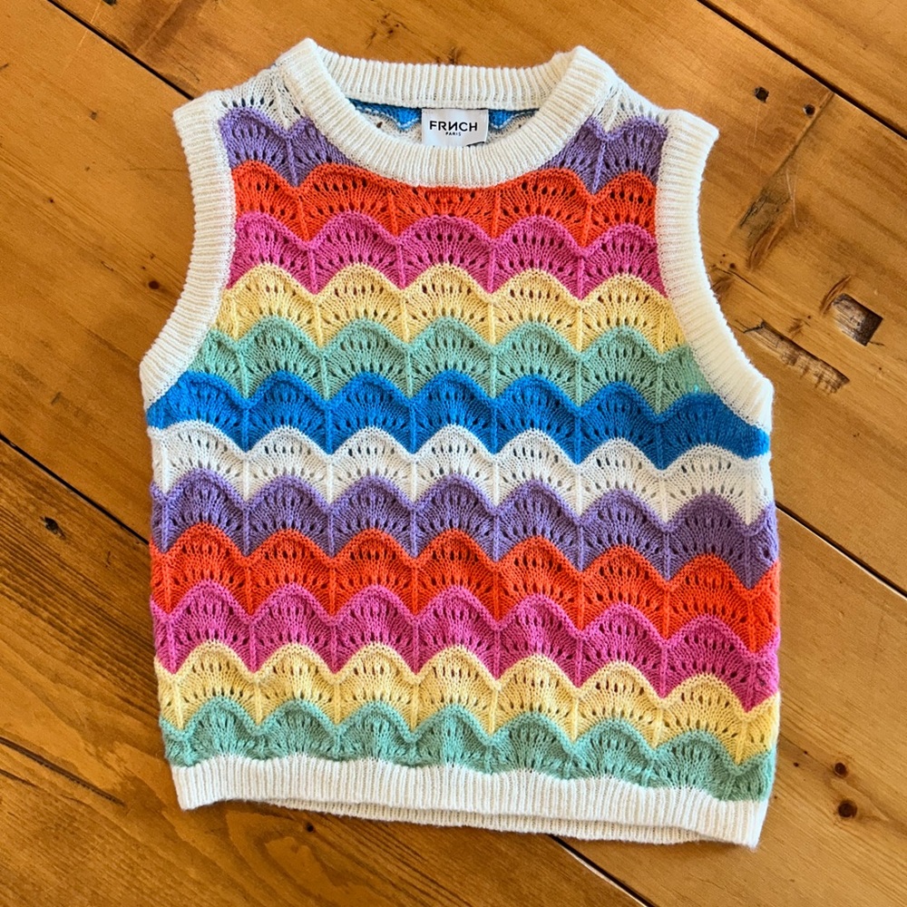 FRNCH Paris Multi Color Sweater Vest